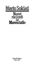 Copertina  NUOVI RACCONTI DEL MARESCIALLO