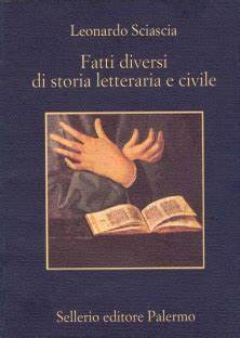 Copertina  FATTI DIVERSI DI STORIA LETTERARIA E CIVILE
